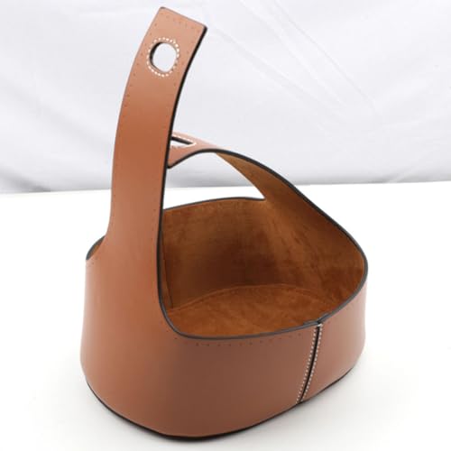 Kit para hacer bolsos de cuero marrón con accesorios prácticos de tejer 5