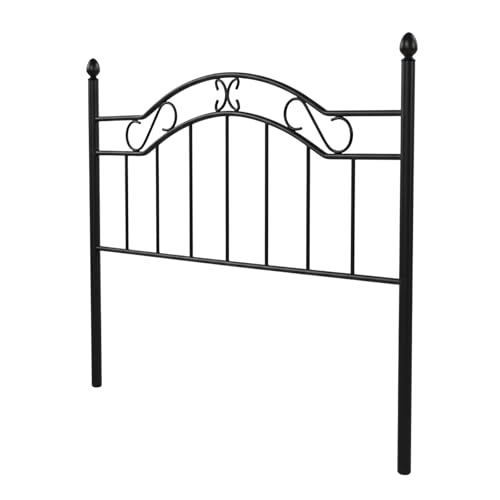 amuéblate Online - Cabecero de Forja con Diseño Elegante Modelo Dreide para Cama de 120 y 135, Acabado en Negro