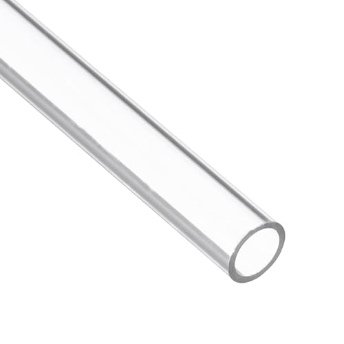 Image of uxcell Clear Rigid Tubing 1 /2 Inch(13mm) ID x 5 /8 Inch(16mm) OD x 1Ft(305mm) Length Round Plastic Polycarbonate Tube