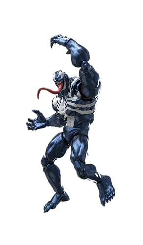 Image of BLOKEES Champion Class - Marvel Rivals - Venom Action Figure - 185 Pieces Model Kit - 6 Inch - 90 Points of Articulation - Assembly Required - No Tools - No Cutting - No Glue - No Paint - Age 14+ | Official Blokees Marvel Rivals Model Kit, 185-Piece Snap-Fit Build, Approx. 5.91 in Tall, Tool-Free Assembly, (185 Pieces)