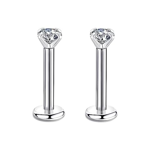 Candyfancy Cubic Zirconia Ear Cartilage Studs Cover