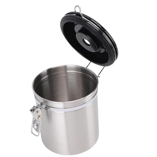 Recipiente hermético para café de acero inoxidable mediano con cuchara 3
