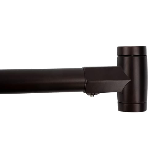 Adjustable Curved Shower Curtain Rod, Rustproof Aluminum, Adds Space and Adjusts from 36 in to 61 in, Telescoping Design, Bronze