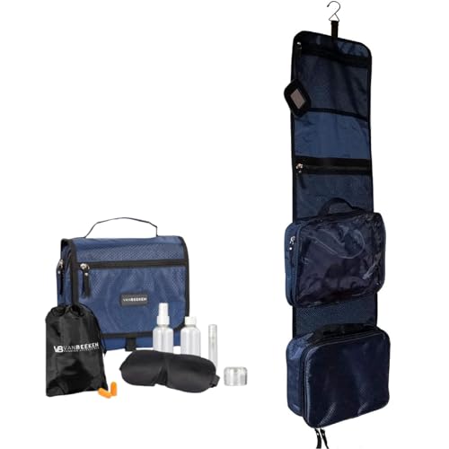 Sontoko Kulturbeutel Zum Aufhängen – Große Waschtasche Für Damen & Herren Mit Vielen Fächern, Canvas-Optik In Orange Oder Anthrazit
