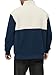 TUREFACE Mens Casual Sweatshirt for Work Leisure Long Sleeve Quarter Button Pullover Tops 2025 Vintage Fashion Winter Clothes White Haze Blue Large