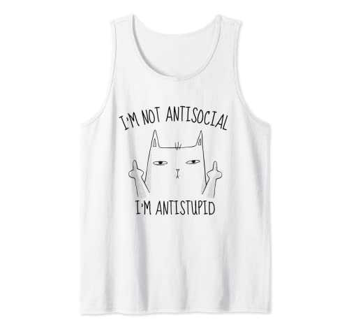 I'm Not Anti Social I'm Anti Stupid! Distanziamento Sociale Canotta