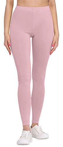 Bellivalini Leggings Lunghi in Viscosa Donna BLV50-147 (Rosa Cipria, L)