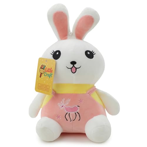 Image of Soft Plush Toy for Kids Stuffed Soft Toy with Cute Hug-Friendly Plush for Babies, Toddlers & Children Safe, Lightweight & Easy to Clean (Pink Bunny)