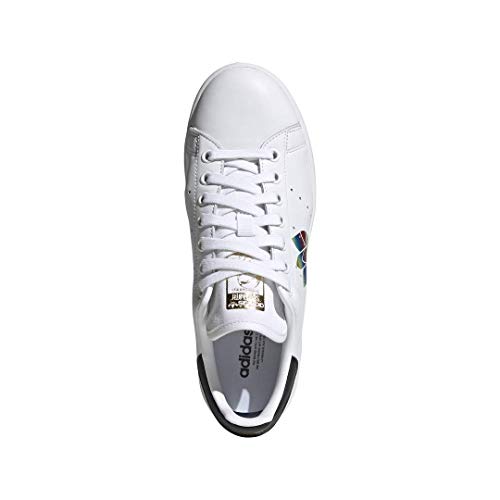 Adidas Originals Women's Stan Smith, White/Black/Gold, 5