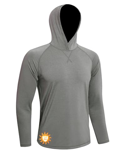 MEETWEE T-Shirt Homme Manches Longues Capuche UPF 50+ Protection UV – Haut Été Séchage Rapide...