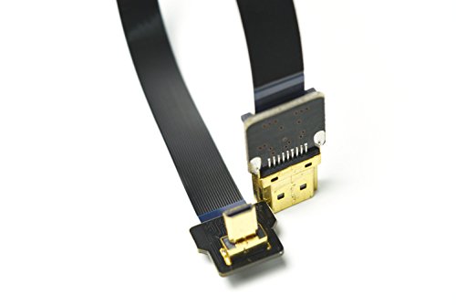 Short Micro Hdmi 90 Degree Fpv Ffc Flat Slim Thin Hdmi Cable Micro Hdmi 90 Degree To Standard Hdmi Full Hdmi Normal Hdmi For Gopro Sony A7Rii A7Sii A9 A6500 A6300（Reverse Socket Of A6000）Black 20Cm #TOP7