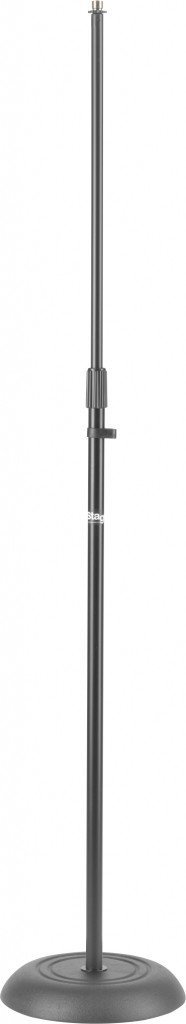 Stagg MIS1120BK Adjustable Microphone Stand with Heavy Round Base - Black
