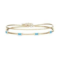 Turquoise Color Gold-Tone