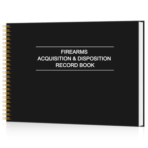 Tuun Fuplan Firearms Acquisition and Disposition Record Notebook – Fire Record Books, A&D Gun Log Book/ATF Gun Log Book/Record Notebook - 120 Pages, 10" x 7", Black