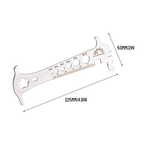 Corrente verificador, Romacci Régua de medição de corrente de bicicleta Ferramenta de conserto de in