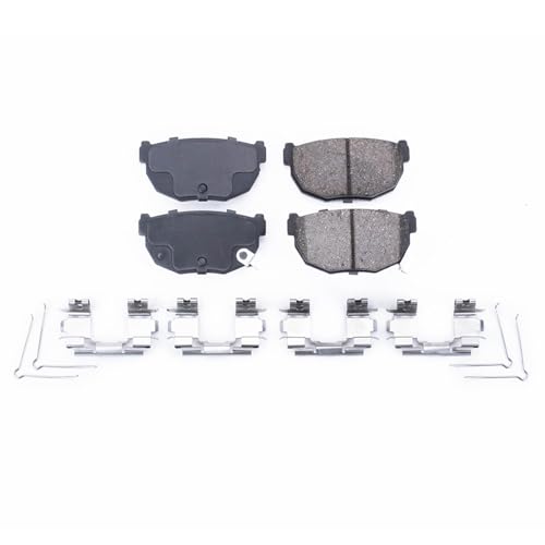 Image of PowerStop Rear Brake Pads for Nissan 200SX 1986-88 |240SX 1989-98 |280ZX 1982-83 |300ZX 1984-89 - Z17 Ceramic Brake Pads with Installation Hardware, 17-230