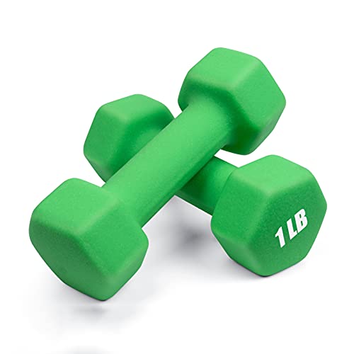 Portzon Neoprene Dumbbells (Set of 2) with 10 Color Options