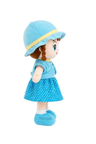 Image of Winky Doll Soft Toy for Girls Boys Kids,Sky Blue,Rag Dolls,Cute Plush Stuffed Baby Teddy Gift Birthday, 40cm