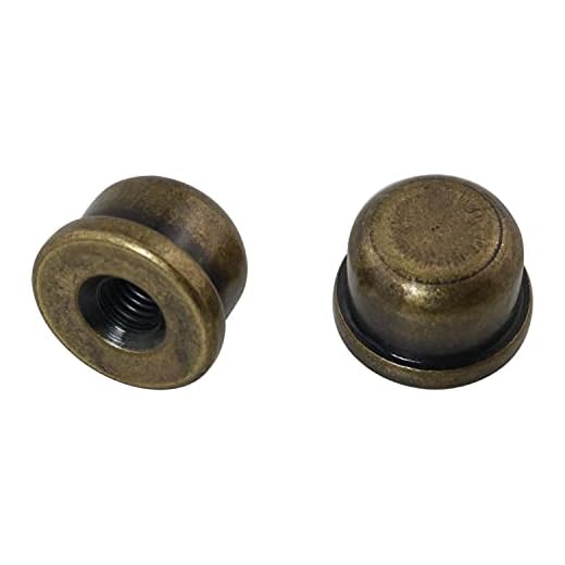 DGBRSM 2pcs Solid Lamp Finials Caps Tapped of Tops for Lamp Shade Holder Harp Lamp Finial Knob Lamp Accessories, Bronze