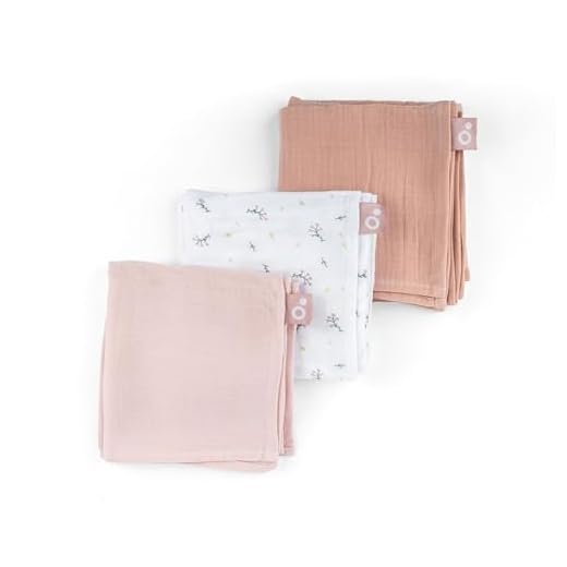 doomoo Lot de 3 Langes Bebe Lovely - 70x70cm - Langes Bio Ultra Doux - Gaze de Coton - Multi-Usage - Très Absorbants - Lavable en Machine - Carre Bebe, Rose