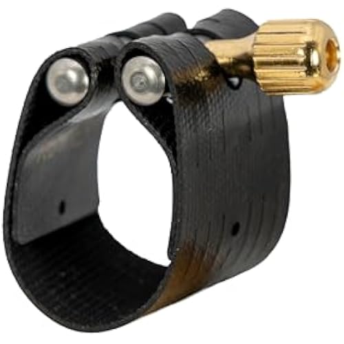 Rovner Ligature & Plastic Cap for Baritone Saxophone - Dark Ligature for Hard Rubber Mouthpiece (3R)