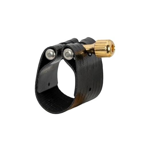 Rovner Ligature & Plastic Cap for Baritone Saxophone - Dark Ligature for Metal Mouthpiece (3MVL)