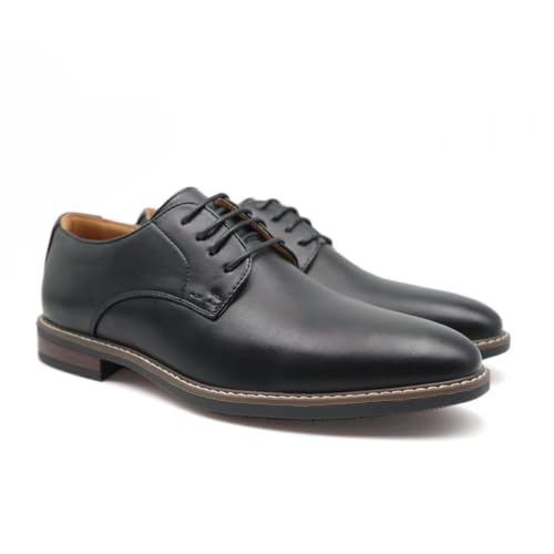 Image of Finishing & Sewing Men's Cap Toe Lace Up Oxford Dress Shoes