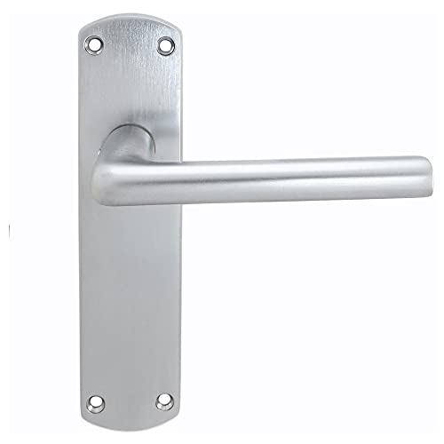Serozzetta Eden Door Handles on Backplate - Latch - Satin Chrome