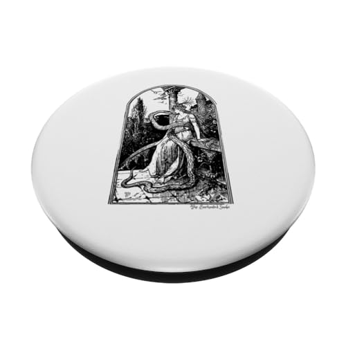 The Enchanted Snake Serpent Beast PopSockets Swappable PopGrip, Black - Image 2