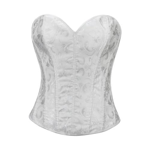Ropa interior moldeadora para el vientre, lencería, cintura de encaje, push up, almohadillas a tope, Blanco, XL