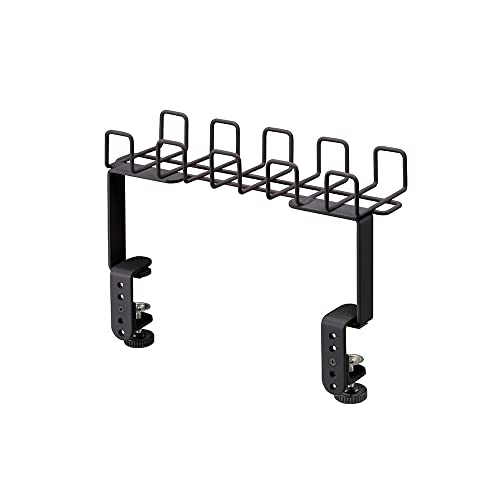 プラス Garage ケーブルトレー デスクトップタイプ 幅39.7cm 配線トレー 机上 ワイヤーケーブルトレー 穴あけ不要 配線整理 ケーブル収納 S YY-DTCTS BK ブラック 435800