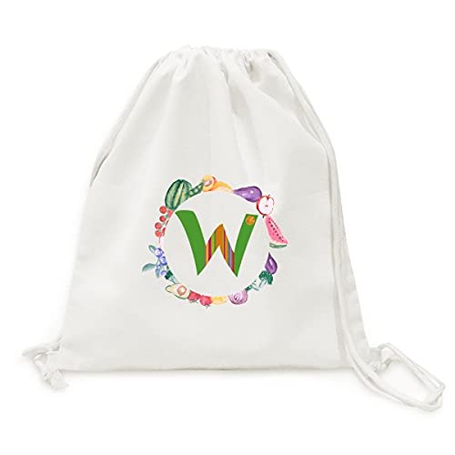 Sac en tissu pliable à sangle alphabet des fruits orange mignon pour courses