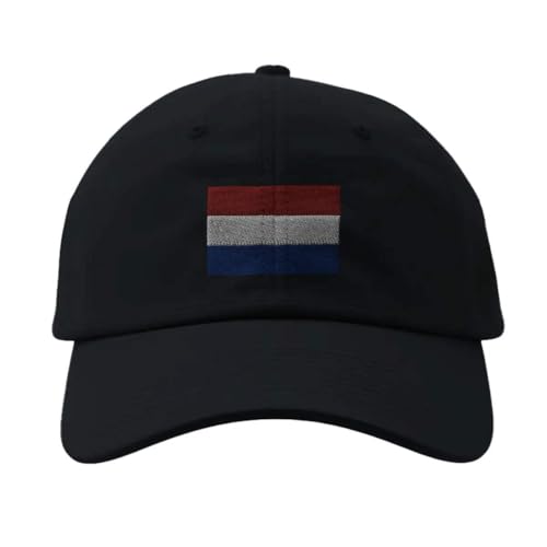 Casquette Pays-Bas Noire drapeau néerlandais brodé ajustable - 2