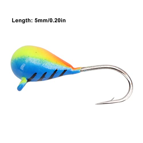 5 Pcs Ice Fishing Jigs Kit 5Mm Ice Fishing Perch Hooks High Carbon Steel Lures For Bass Perch Crappie Micro #TOP5