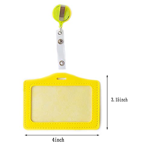 10 Stuks ID-badgehouder, ID-badgehouder Sleutelkaarten, Kleurrijke ID-badgehouder van PU-leer, voor Zakelijke… - Image 6