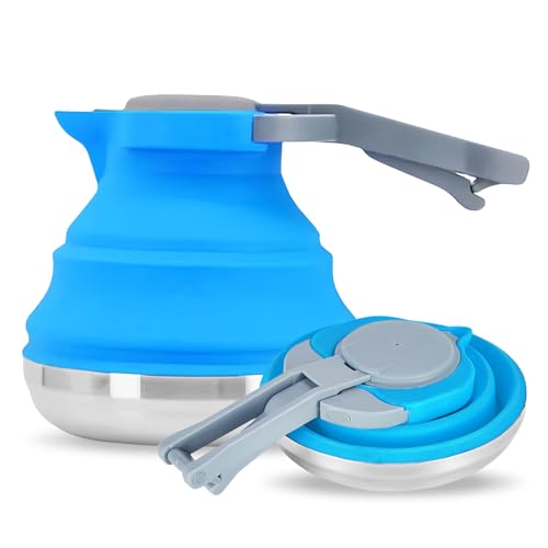 Silicone Folding Kettle 1500 ml Blue