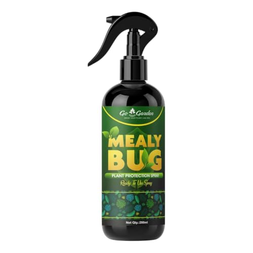 Image of Go Garden Mealy Bug Plant Protection Spray | 100% Natural Neem & Essential Oil Formula | Kills Mealy Bugs Fast | Ready to Use | Safe for All Plants - Indoor & Outdoor Pest Control 200 ML