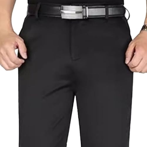 Maiyifu-GJ Men's Ice Silk Stretchy Dress Pants Summer Lightweight Slim Fit Suit Pants Business Straight Leg Casual Work Pant​2