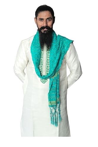 Lady Dwiza Indian Traditional Kurta Sherwani Dupatta Shawl Scarf For Men (Only Dupatta)