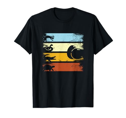 Retro Gecko Snake Turtle Reptiles Vintage Lizard T-Shirt