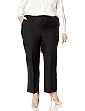 Alfred Dunner Womens Plus Average Pant, Black, 22W