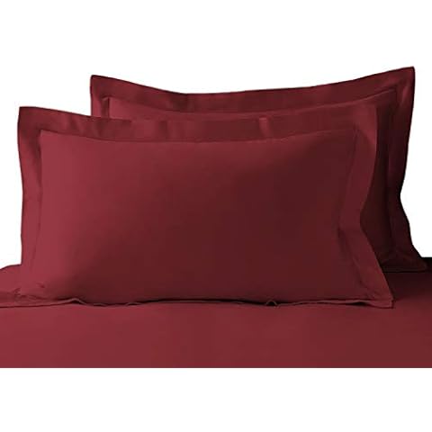 1000 Thread Count Cotton 50 x 90 cm pillowcase Set King 2 Pack, 100% Long Staple Cotton soft pillow case, Luxurious Soft Sateen pillowcase (100% Cotton 2 x pillowcase King Rio Red) Cover