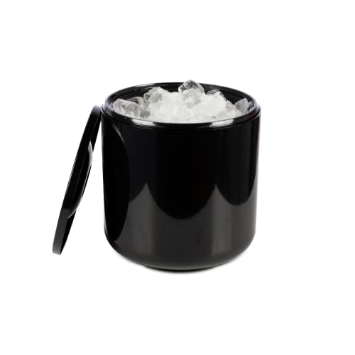 Drinkstuff 4L Round Insulated Ice Bucket - Black