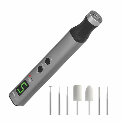 Rotulador grabador de 5 velocidades con 7 puntas, lápiz de grabado eléctrico pulido, para productos electrónicos, piedra, metal, madera, joyería, vidrio, uñas, cerámica, mujeres y hombres