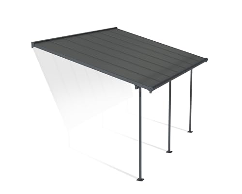 Palram Capri Terrassenüberdachung, Terrassendach, Balkondach, grau bronze, 299X434 cm