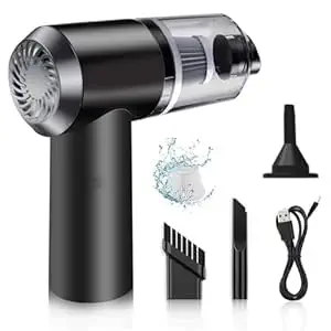 Portable Rechargeable Vacuum Cleaner with Blower, USB Charging, Wireless Handheld, Travelling, Camping, Kitchen Use