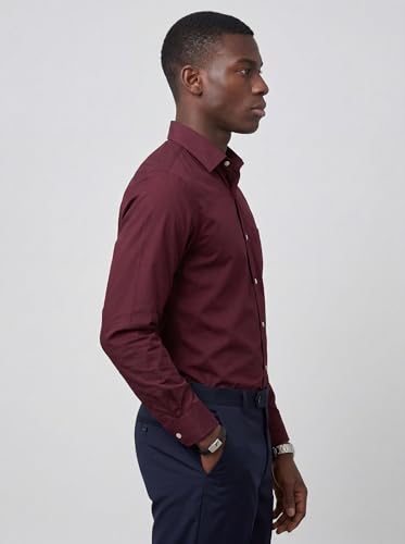Image of INKAST Men's Cotton Blend Plain Formal Shirt | Full Sleeves Solid Shirts| Straight Regular Fit | Office and Regular Wear