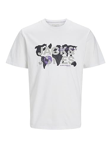 JACK & JONES Jcodust Tee SS Crew Neck Noos Polo, Blanc, M Homme JACK & JONES Jcodust Tee SS Crew Neck Noos Polo, Blanc, M Homme