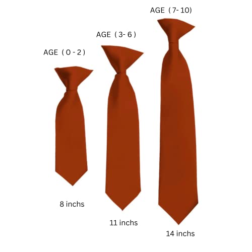 Solid Color Boy's 14" Clip On Tie Age 7 to 10 Years Old2