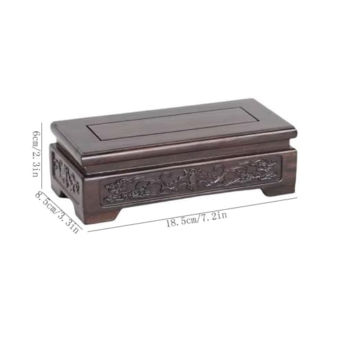 Base de bonsaï stable en ébène sculpté pour surélever un pot de fleurs - 3